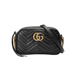 BORSA A SPALLA DONNA GG MARMONT MATELASSÉ PICCOLA NERO