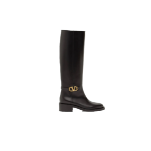 STIVALI VLOGO MINI ORO IN PELLE NERA