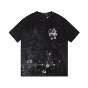 T-shirt Chrome Hearts Floral Graphic Black