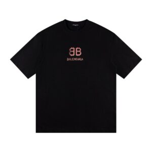 T-shirt Balenciaga BB Gothic Print Black