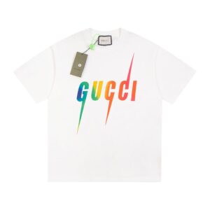 T-shirt GG Rainbow Logo White