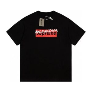 T-shirt Balenciaga x Supreme Collab Black