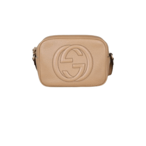 BORSA A SPALLA SOHO PICCOLA IN PELLE BEIGE CHIARO