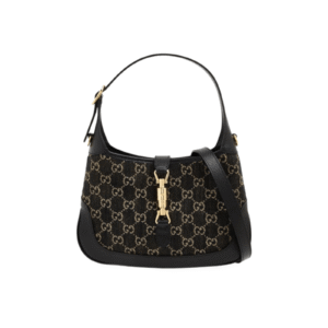 BORSA A TRACOLLA PICCOLA HOBO JACKIE 1961 SUPREME GG NERO AVORIO