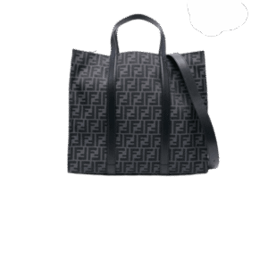 BORSA TOTE FF JACQUARD NERO GRIGIO