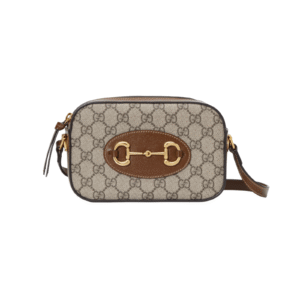 BORSA A SPALLA HORSEBIT 1955 MISURA PICCOLA SUPREME BEIGE ED EBANO