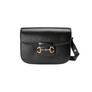 BORSA A SPALLA HORSEBIT 1955 IN PELLE LISCIA NERO