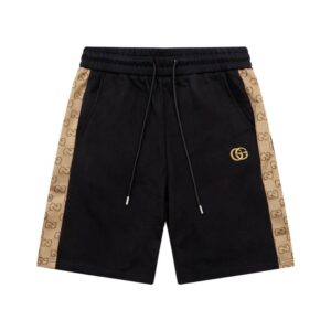 Shorts Gucci Black Monogram Side-Pocket