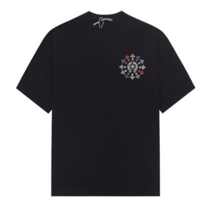 T-shirt Chrome Hearts Multicolor Cross Wreath Black