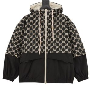 GG Jacket Monogram Hooded Black