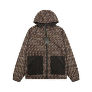 FND Hooded Eyes Jacket Black and Brown