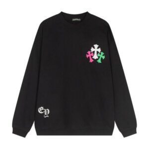Sweatshirt Chrome Hearts Multicolor Crosses Black CH008