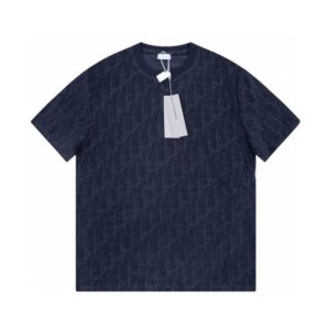 T-shirt Christian Dior Embossed Monogram Navy