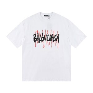 T-shirt Balenciaga Graffiti Print White