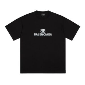 T-shirt Balenciaga BB Pixel Logo Black