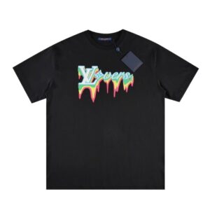 T-Shirt LV Drip Print Black