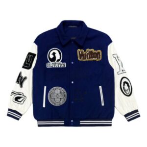 LV Jacket Blue White Patches