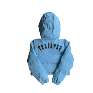 WOMAN IROGANGATE DETACHABLE HOODED PUFFER – BLUE
