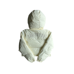 WOMAN IROGANGATE DETACHABLE HOODED PUFFER – WHITE CREAM