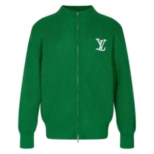 Sweater Louis Vuitton Green Knit Zip-Up